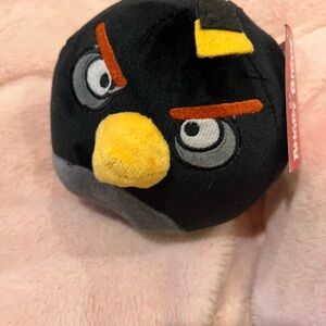 Angry Birds Plush Bomber Bird Stuffed Animal Black 6" Rovio Toy Factory 2022